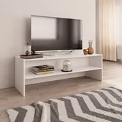 Szafki RTV - vidaXL Szafka pod TV, biała, 120 x 40 x 40 cm, płyta wiórowa - miniaturka - grafika 1