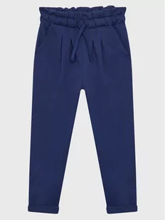 United Colors Of Benetton Spodnie dresowe 3JLXCF025 Granatowy Regular Fit - Spodnie i spodenki dla dziewczynek - miniaturka - grafika 1