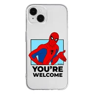 Etui i futerały do telefonów - ERT GROUP etui na telefon Iphone 14, case oryginalny i oficjalnie licencjonowany przez Marvel, wzór Spider Man 030, optymalnie dopasowane, plecki z TPU częściowo przeźroczyste - miniaturka - grafika 1