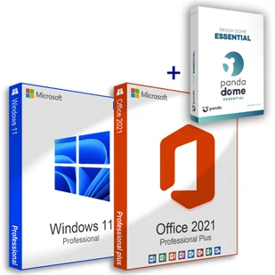 Microsoft Windows 11 Pro (OEM) + Office 2021 Professional Plus (Aktywacja online) + Panda Dome Essential (3 urządzenia / 1 rok) Family Pack - Systemy operacyjne - miniaturka - grafika 1