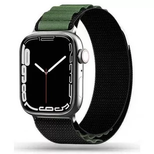 Tech-Protect Pasek Nylon Pro do Apple Watch 4/5/6/7/8/SE/Ultra 42/44/45/49mm Czarno-zielony - Akcesoria do smartwatchy - miniaturka - grafika 1