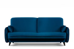 Nowoczesna sofa z funkcją spania welur granat GRINDE - Sofy i kanapy - miniaturka - grafika 1