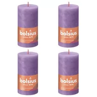 Świece - Bolsius Świece pieńkowe Shine, 4 szt., 130x68 mm, żywy fiolet - miniaturka - grafika 1
