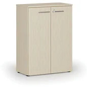 Szafy biurowe - Szafa biurowa z drzwiami PRIMO WOOD, 1087 x 800 x 420 mm, brzoza - miniaturka - grafika 1