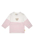 Bluzy i sweterki niemowlęce - Steiff Sweter w kolorze jasnoróżowo-kremowym - miniaturka - grafika 1