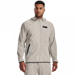 Męska kurtka treningowa UNDER ARMOUR Project Rock Unstoppable Jacket - beżowa - Kurtki męskie - miniaturka - grafika 1