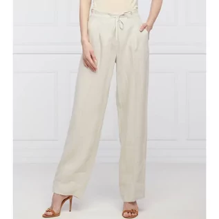 Spodnie damskie - RIANI Lniane spodnie | Casual fit | high waist - grafika 1