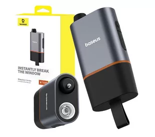 Baseus C10934401111-00 Sharptool 3w1 młotek bezpieczeństwa do szyb + latarka + nóź do pasów - Car Video - miniaturka - grafika 1