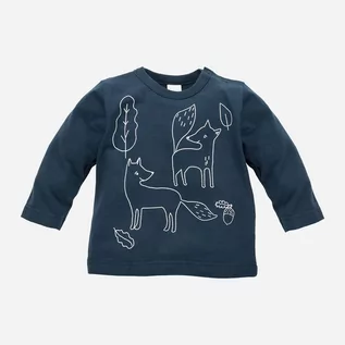 Bluzki dla chłopców - Koszulka z długim rękawem dziecięca Pinokio Secret Forest 98 cm Granatowa (5901033253461) - grafika 1