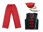 Dresy i komplety dla chłopców - ZESTAW KRAKOWIAK CZARNO-CZERWONY 98-110 3el - miniaturka - grafika 1