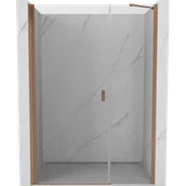 Ścianki i drzwi prysznicowe - Mexen Mist-B drzwi prysznicowe uchylne 120 cm, transparent, miedź szczotkowana - 8A2-120-001-65-00 - miniaturka - grafika 1