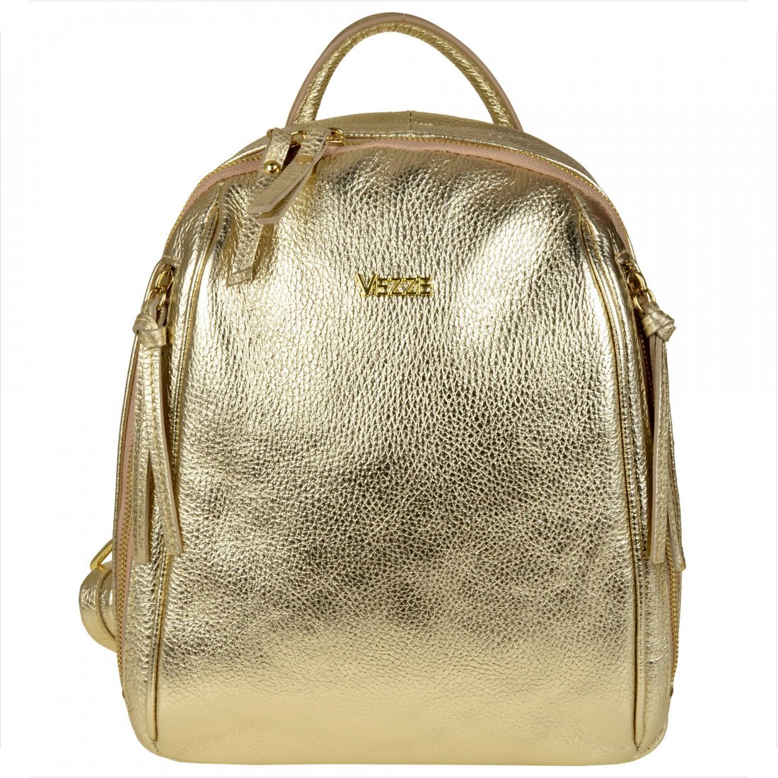 VEZZE Plecak skórzany złoty włoski