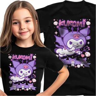 KOSZULKA CZAR DZIECIĘCA DO SZKOŁY KUROMI ONEGAI MY MELODY DLA DZIECKA 5-6 - Koszulki męskie KOSZULKA CZAR DZIECIĘCA DO SZKOŁY KUROMI ONEGAI MY MELODY DLA DZIECKA 5-6 - Koszulki męskie - miniaturka - grafika 1