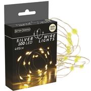 Oświetlenie świąteczne - Lampki Druciki 100 Led Na Baterie Dekoracja Na Boże Narodzenie Ciepłe Białe 495 Cm - miniaturka - grafika 1