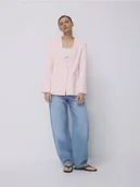 Marynarki i żakiety damskie - Reserved - Jednorzędowa marynarka - pastelowy róż - miniaturka - grafika 1