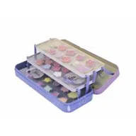 Zabawy w naśladowanie dorosłych - Zestaw kosmetyków do makijażu Disney Wish Lip Smacker Triple Layer Beauty Tin Markwins - miniaturka - grafika 1