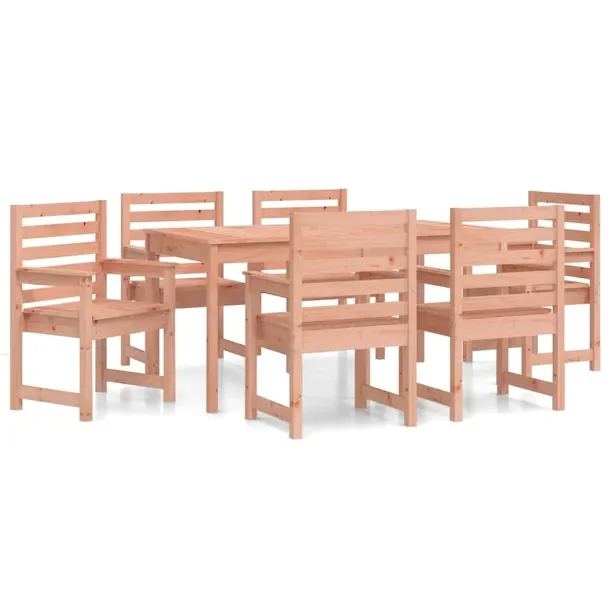 Zestaw Mebli Ogrodowych z Litego Drewna Daglezjowego, Stół 159,5x82,5x76