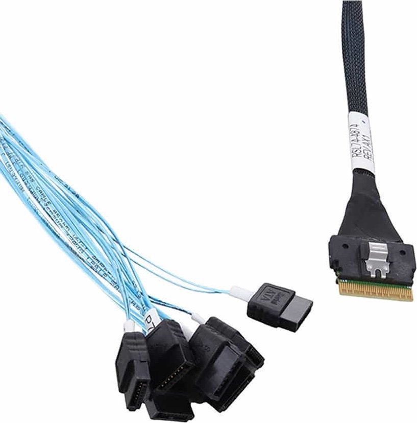 Microchip Adaptec Kabel SFF8654-> 8xSATA intern 0.8m SlimSAS - SATA RSL74-4874