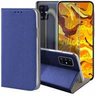 Etui i futerały do telefonów - Hello Case Etui z Klapką Do Samsung Galaxy A51 5G Granatowe, Magnetyczne Szkło - miniaturka - grafika 1