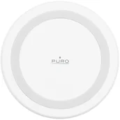 Ładowarki do telefonów - PURO Wireless Charging Station QI - Bezprzewodowa ładowarka indukcyjna Qi (biały) - miniaturka - grafika 1