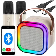 Instrumenty muzyczne dla dzieci - Mini Zestaw Do Karaoke 2X Mikrofon + Głośnik Bezprzewodowy Mp3 Dla Dzieci Z2081 - miniaturka - grafika 1