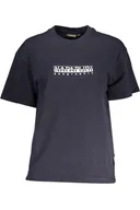 Koszulki i topy damskie - DAMSKI T-SHIRT Z KRÓTKIM RĘKAWEM NAPAPIJRI NIEBIESKI - Napapijri - miniaturka - grafika 1