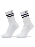 Skarpetki damskie - Lacoste Skarpety wysokie unisex RA1095 Biały - miniaturka - grafika 1