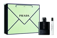 Zestawy perfum męskich - Prada Luna Rossa Black Zestaw: woda perfumowana + woda perfumowana travel size - miniaturka - grafika 1