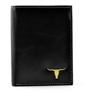 Portfele - WILD BUFFALO skórzany porfel męski na RM-06-BAW czarny - miniaturka - grafika 1