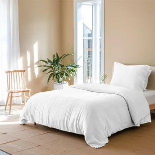 Pościel Muślinowa Bawełniana 135 x 200 cm Poduszka 80 x 80 cm Biała - Kołdry i poduszki dla dzieci Pościel Muślinowa Bawełniana 135 x 200 cm Poduszka 80 x 80 cm Biała - Kołdry i poduszki dla dzieci - miniaturka - grafika 1