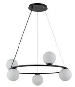 Lampy sufitowe - Sigma czarna lampa sufitowa nad stół 33383 GAMA KOŁO 5 nowoczesny żyrandol do salonu szklane kule 33383 - miniaturka - grafika 1