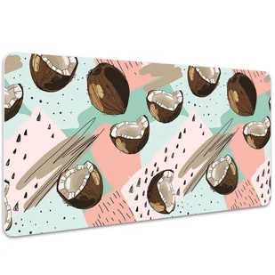 Podkładka na biurko z nadrukiem Tropikalne kokosy 100x50 cm - Podkładki na biurko - miniaturka - grafika 1