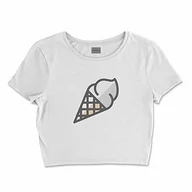 Koszulki i topy damskie - Bona Basics, Damski T-shirt basic, z nadrukiem cyfrowym, 100 bawełny, biały, swobodny, damski top, rozmiar: XL, biały, XL - miniaturka - grafika 1