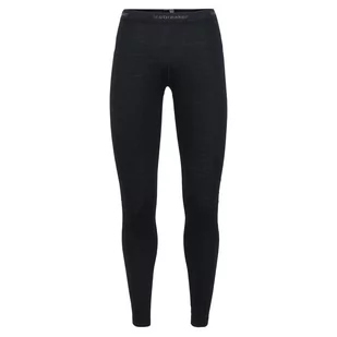 Legginsy termoaktywne damskie Icebreaker 200 oasis black - L - Bielizna sportowa damska - miniaturka - grafika 1