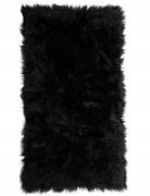 Dywany - Miękki dywan ze sztucznej skóry, Czarny, 120x160 cm - miniaturka - grafika 1