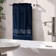 Ręczniki - Ręcznik 50 x 90 Kąpielowy Frotte Nika 07 Granat - miniaturka - grafika 1