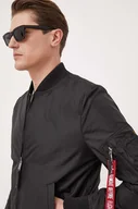 Kurtki męskie - Alpha Industries kurtka bomber męski kolor czarny przejściowa - miniaturka - grafika 1