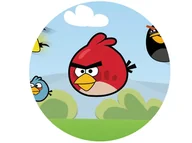 Ciasta i półprodukty do ciast - Dekoracyjny opłatek tortowy Angry Birds - 20 cm - miniaturka - grafika 1