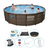 Baseny ogrodowe - Zestaw basenowy - Bestway Power Steel Swim Vista Round 549x122 cm - miniaturka - grafika 1