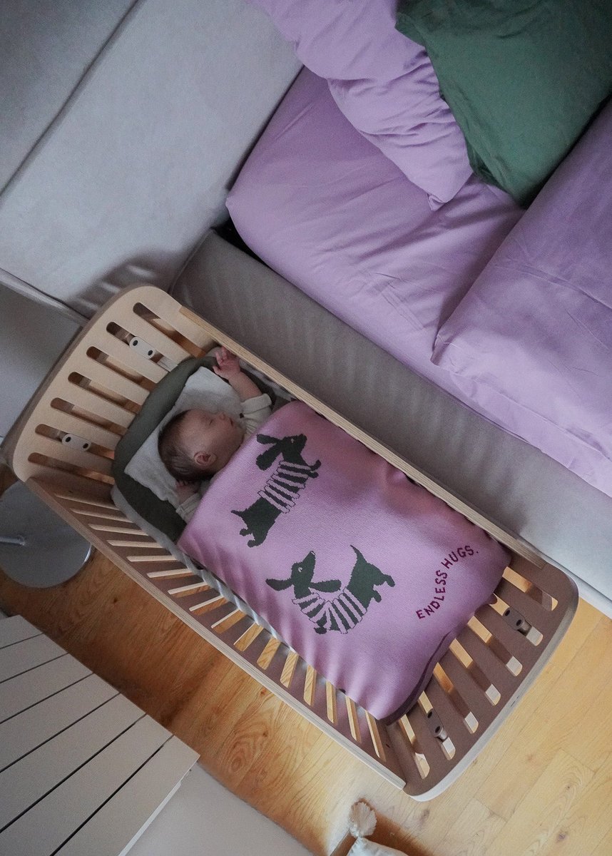 KOCYK DLA NIEMOWLAKA - BAWEŁNIANY 80x100 CM / ZIELONE PIESKI