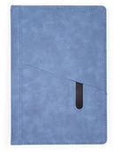 Notesy i bloczki - Notes Notatnik biurowy twardy w kratkę z kieszonką na telefon - O.NOTE Tokyo - 207 x 145 mm (A5) - niebieski - miniaturka - grafika 1