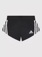 Spodnie sportowe damskie - Adidas Szorty sportowe Aeroready Training 3-Stripes Knit HD4343 Czarny Regular Fit - miniaturka - grafika 1