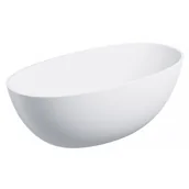 Wanny - OMNIRES SHELL148WWBM SHELL M+ wanna wolnostojąca, 148x75 cm, z syfonem biały mat - miniaturka - grafika 1