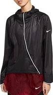 Kurtki damskie - Nike W NK SHLD JKT HD RUNWAY damska kurtka sportowa, czarna/(odblaskowa srebrna), S - miniaturka - grafika 1