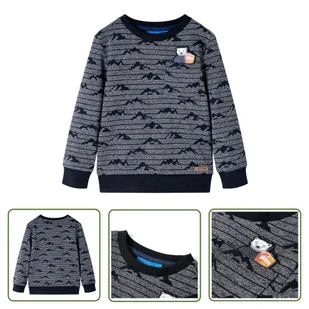 Bluza dziecięca - granatowy melanż - 104 - Bluza Dla Dziecka - Bluzy dla dziewczynek - miniaturka - grafika 1