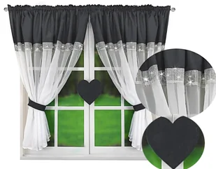 FIRANA GOTOWA CYRKONIE PANEL FILC FIRANY na TAŚMIE WOAL 400x145 cm - Firany - miniaturka - grafika 1