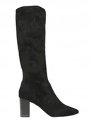 Kozaki damskie - CAPRICE KOZAKI DAMSKIE CZARNE KLASYCZNE 36 J6A - miniaturka - grafika 1