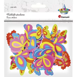 Titanum Naklejki piankowe 307840 Motyle - Przybory szkolne - miniaturka - grafika 1