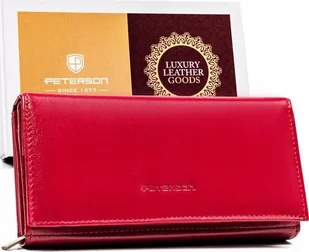 Peterson Duży, skórzany portfel damski na zatrzask - Portfele - miniaturka - grafika 1