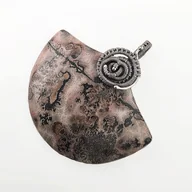 Naszyjniki - Elma - jaspis leopardzi w srebrze - miniaturka - grafika 1